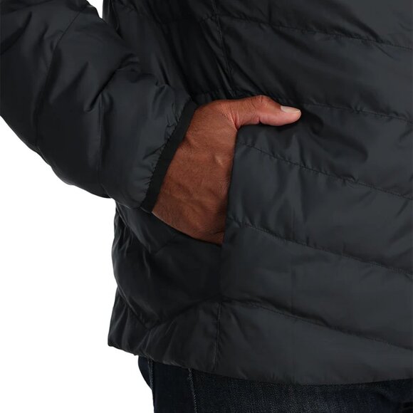 NWT Spyder Men's Peak Synthetic Down Jacket Black | Packable Puffer Coat OMSP140 - Picture 8 of 10